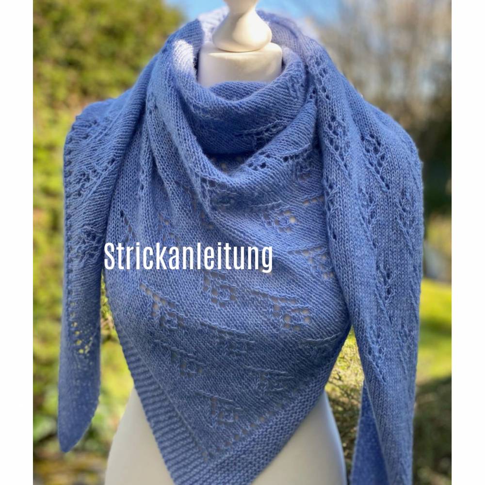 Strickanleitung Lizas Blümchentuch Bild 1