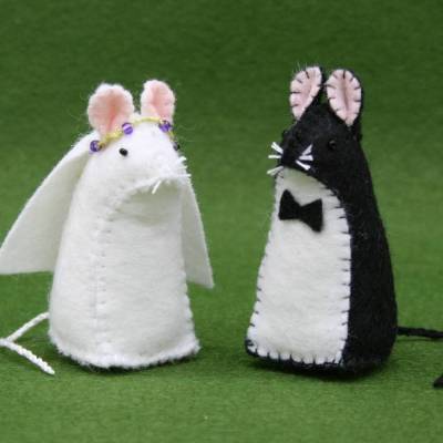Brautpaar Filzmäuse -  Hochzeit - Hochzeitgeschenk -Geldgeschenke -
