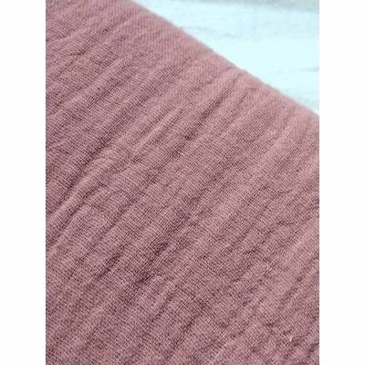 0,5m Musseline in altrosa, Double Cauze, 100% Baumwolle,  Breite 1,38 m, leichter Sommerstoff