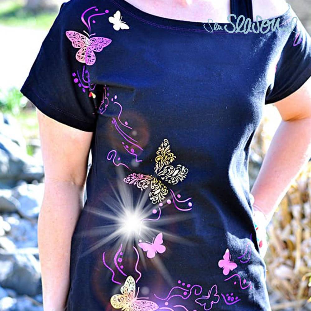 Schmetterling, Plotterdatei für Folien oder Papier, in 4 Varianten, als svg und dxf Bild 1