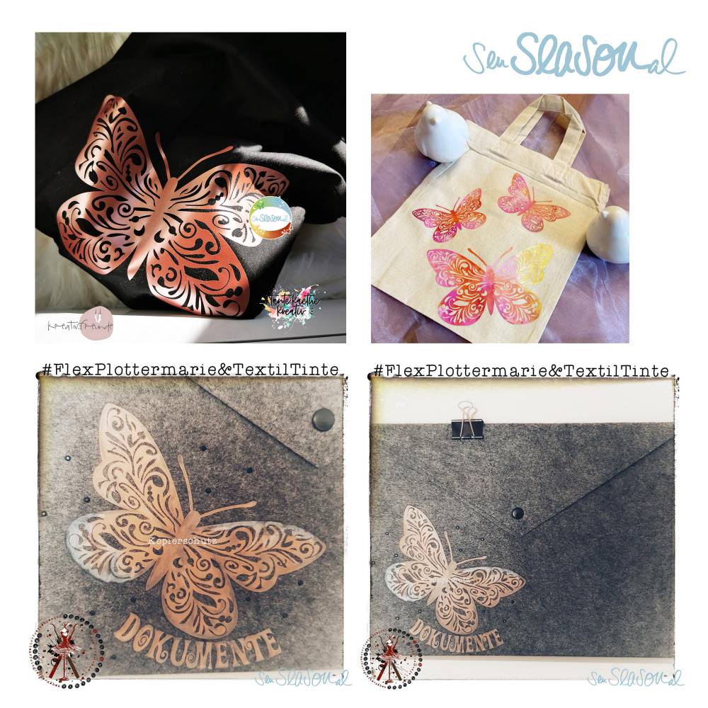 Schmetterling, Plotterdatei für Folien oder Papier, in 4 Varianten, als svg und dxf Bild 6