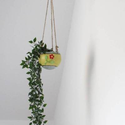 Blumenampel aus Keramik Vase Blumentopf