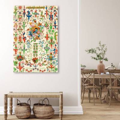 Leinwandbild Ornamente und Muster Mittelalter Pattern Textiles Design Vintage Wandbild Stilepochen