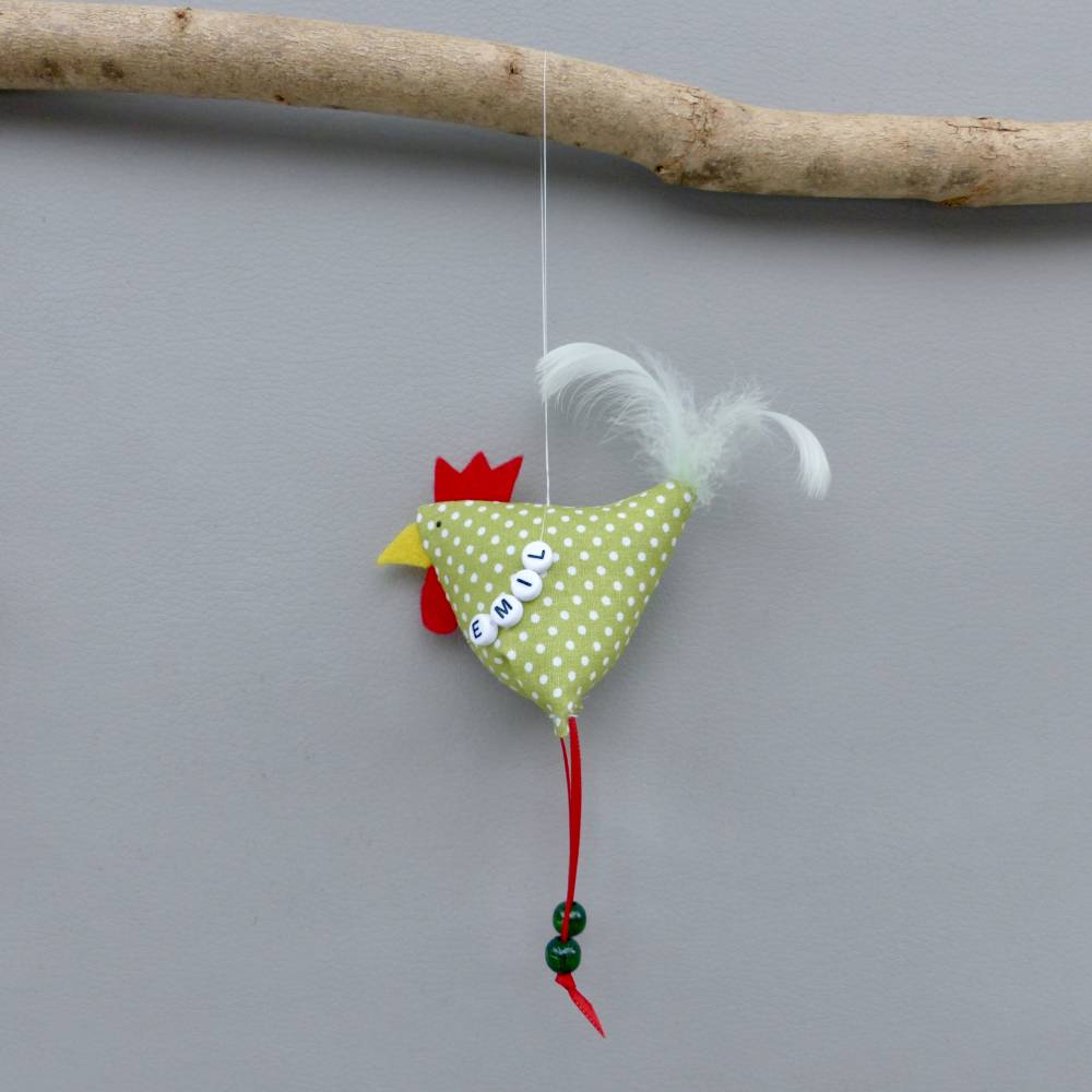 2 Hühner, 1 Hahn und 1 Henne,  mit Namen, individualisierbar, Osterdeko, Stoffhühner Bild 10