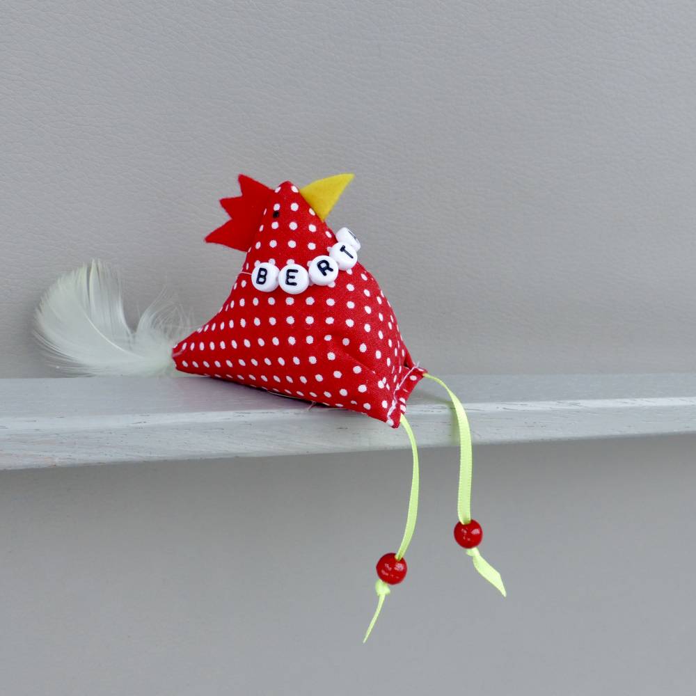 2 Hühner, 1 Hahn und 1 Henne,  mit Namen, individualisierbar, Osterdeko, Stoffhühner Bild 3