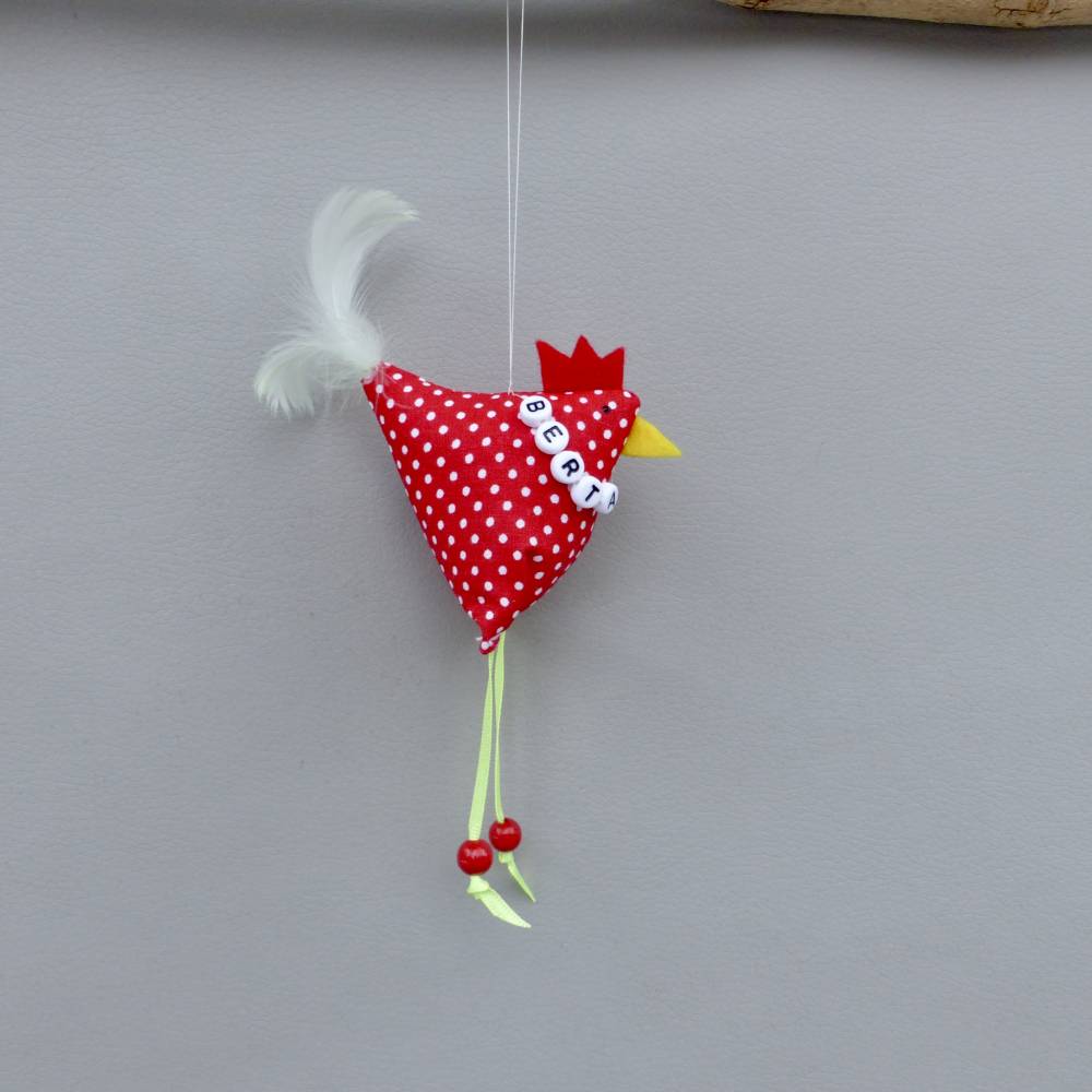 2 Hühner, 1 Hahn und 1 Henne,  mit Namen, individualisierbar, Osterdeko, Stoffhühner Bild 9