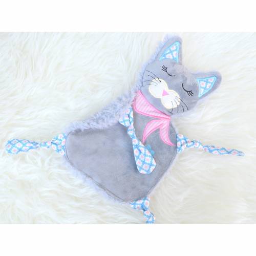 ITH Stickdatei Katze Kimba Schmusetuch 18x30cm