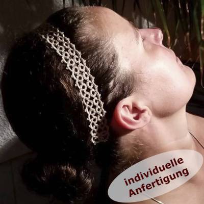 Haarband Klassik aus Baumwolle mit oder ohne Perlen INDIVIDUELLE ANFERTIGUNG