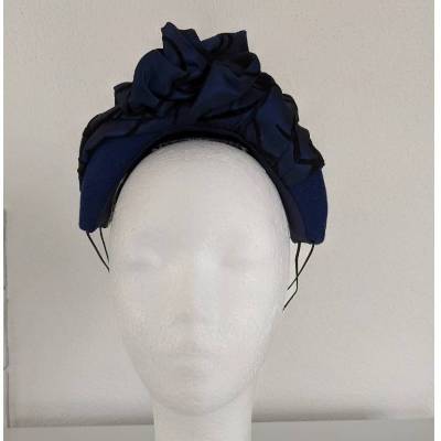 Haarreif, Fascinator, Turban aus Filz und Stoff