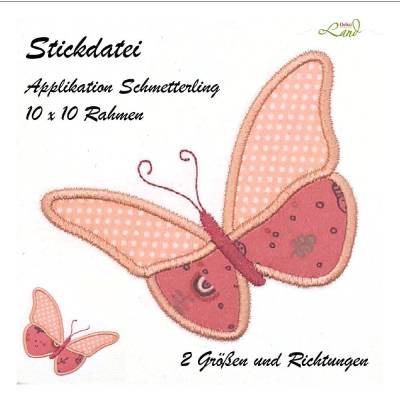 Stickdatei Applikation Schmetterling