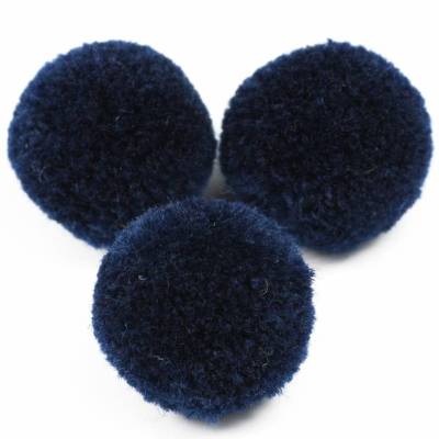 Pompoms, Marineblau, 20mm, 5 Stück