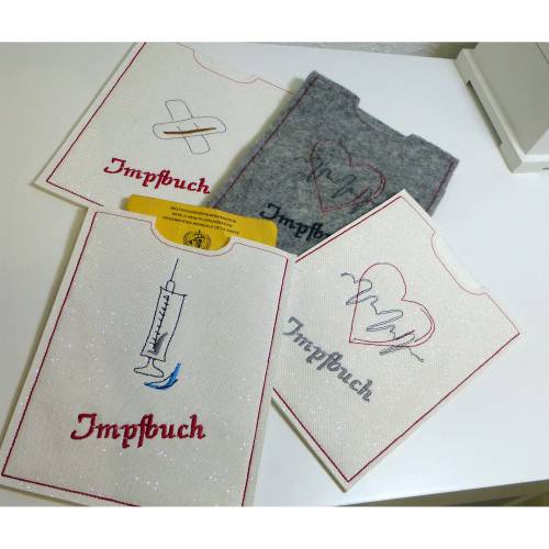 Stickdatei Set Impfbuch