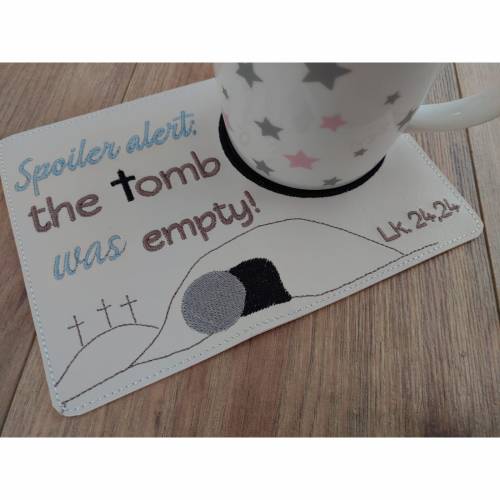 Spoiler alert...Ostern... Mug Rug Set ITH Stickdatei In the hoop