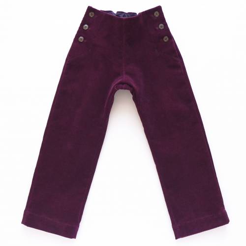 Cordhose im Matrosenstil, weinrot, Größe 110/116, Upcycling