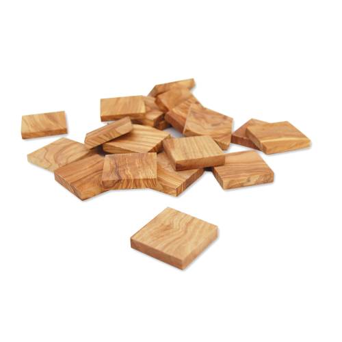 10 x flache Plättchen (3,2 x 3,2 x 0,5 cm)