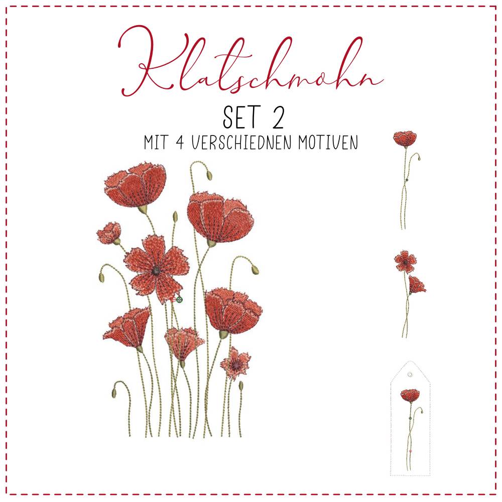 Stickdateien Set Mohnblumenwiese Bild 8