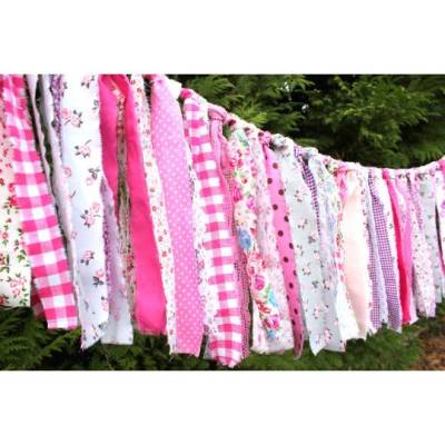 Boho Girlande # XXL 240cm Hippie Vintage Gypsy Shabby Wimpelkette Kette Party Romantisch Landhaus Shabby 
