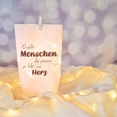 Lichtertüte mit Spruch / Mitbringsel / Wohn Accessoires Dekoration / Geschenkidee unter 10€