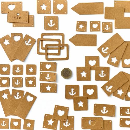 Großes SnapPap Label Set – Viele Formen & Motive zum Aufnähen