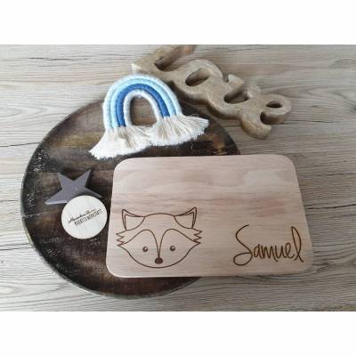 Frühstücksbrett/Vesperbrett/Schneidebrett Laser Gravur Bild Fuchs