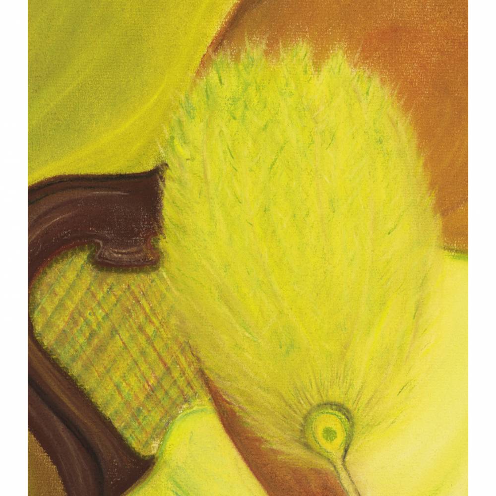 Südseeinsulanerin nach Paul Gauguin - Original Pastellkreidemalerei, gerahmtes Unikat Bild 3