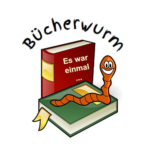 Button/Magnet Bücherwurm D=38mm – Kühlschrank Whiteboard Geschenk Lesen