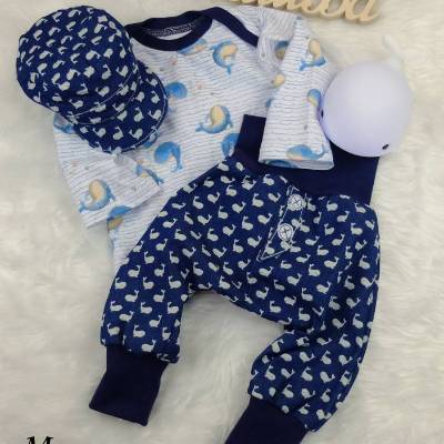 Baby-Set "Kleiner Wal" Größe: 74/80