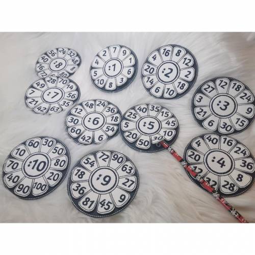 Division Blumen/kleines 1x1 ITH Stickdatei 10x10