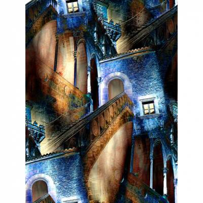 Palma de Mallorca - Pueblo Español - Palacio de la Diputación 2 - Digital-ART - Kunstwerk limitiert 10 - Design U.Kröll