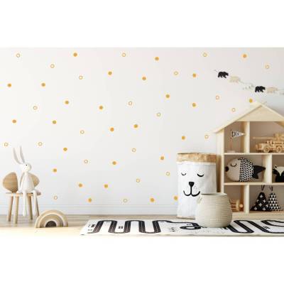 52St. Wandsticker Wandtattoo PUNKTE Kinderzimmer Babyzimmer Wanddeko Set Kinderzimmerdeko, Wandaufkleber