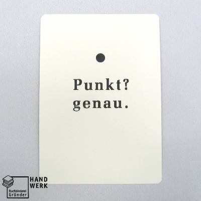 Postkarte, Punkt genau, Grußkarte, handgefertigt