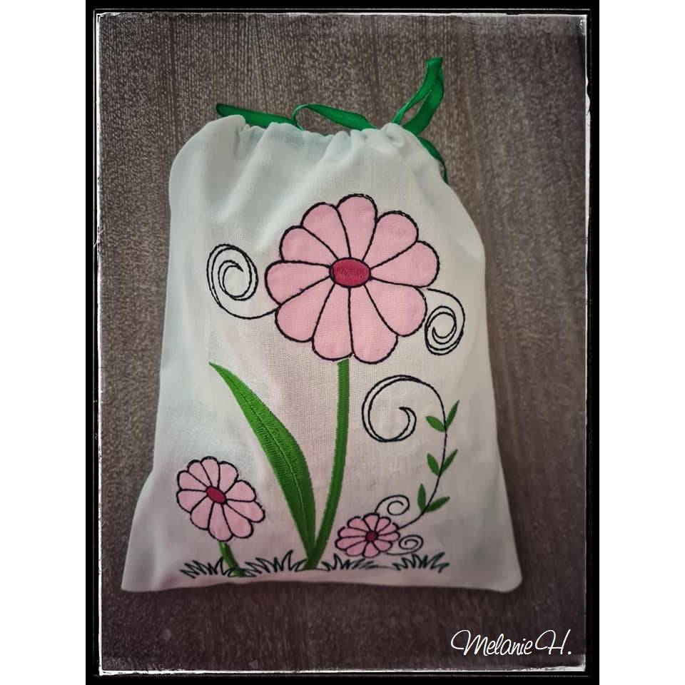 * Fantasie Blume - wunderschöne Frühlingsdeko * Doodle Stickdateien in 6 Größen Bild 2