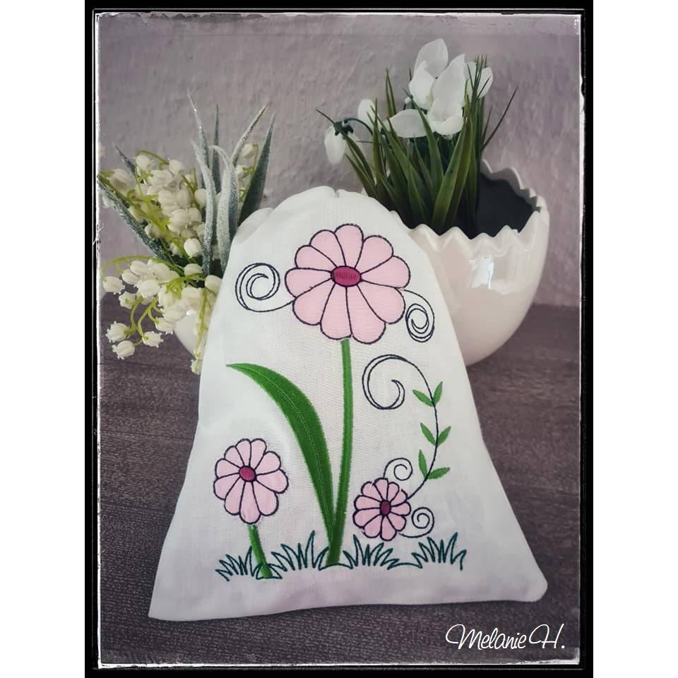 * Fantasie Blume - wunderschöne Frühlingsdeko * Doodle Stickdateien in 6 Größen Bild 4