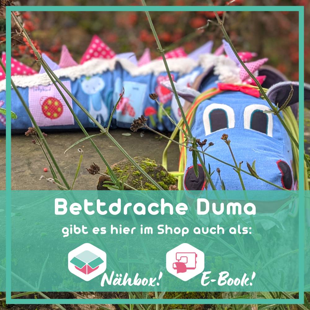 Schnittmuster - Duma der Bettdrache - inkl. Stickdatei, Bettschlange, Nestchen Bild 8