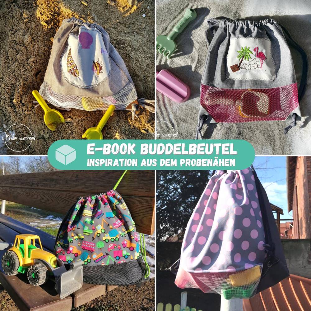Schnittmuster #buddelbeutel, Sandkasten Rucksack, Sitzkissen, Netztasche Bild 3