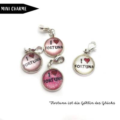 Unikat I love Fortuna Mini Charme Anhänger