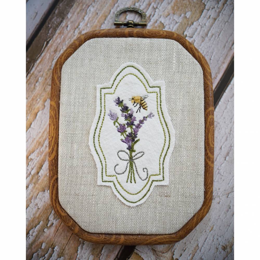 Stickdateien Set Lavendel mit Biene Bild 5