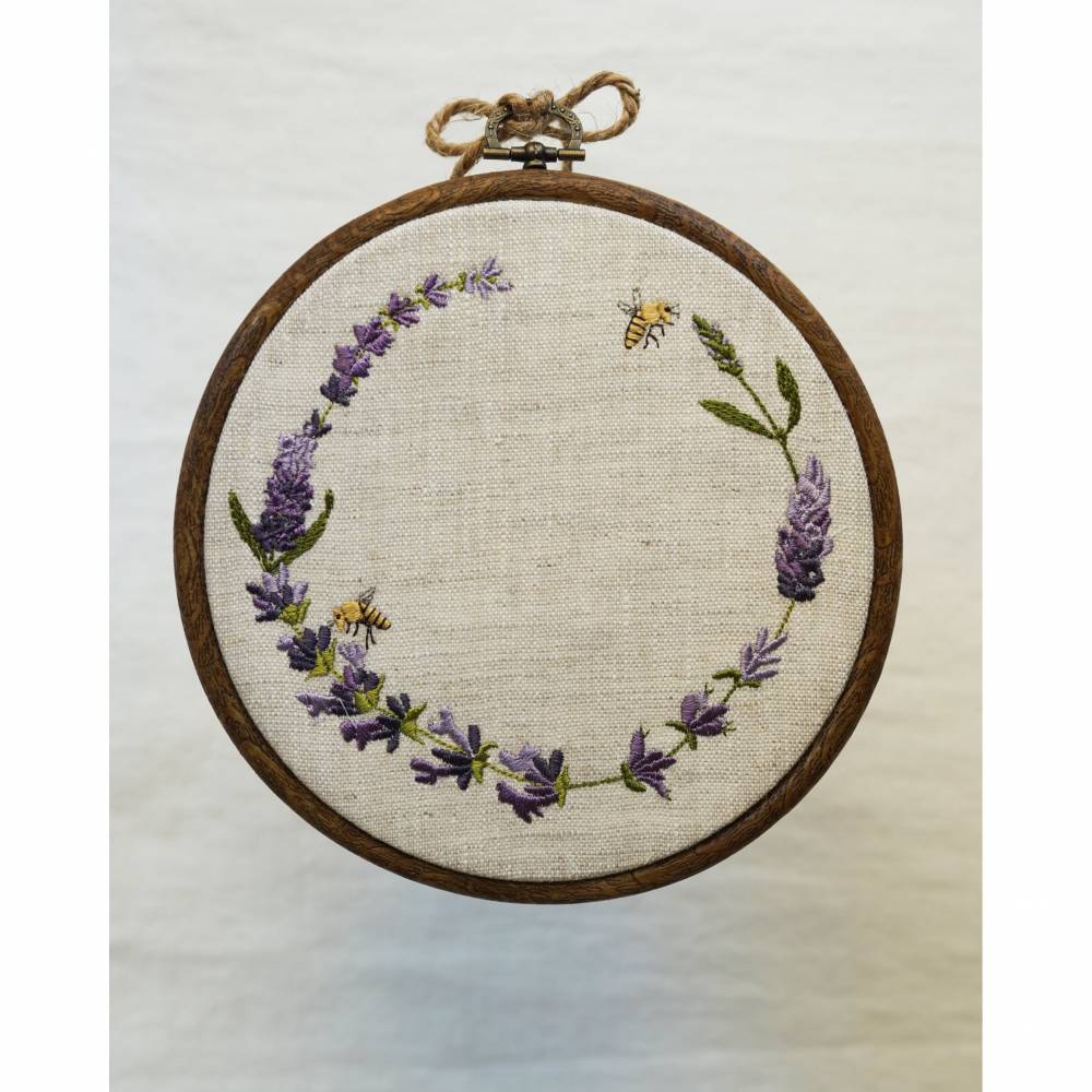 Stickdateien Set Lavendel mit Biene Bild 7