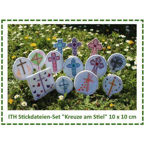 Stickdateien-Set "Kreuze am Stiel" ITH Set - 10x10 cm