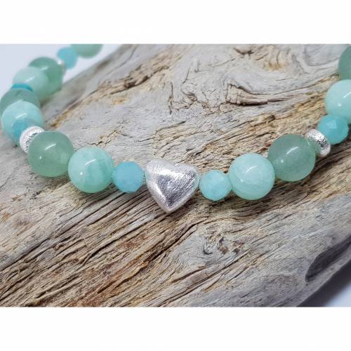 Ein Edelstein Armband mit Amazonit, Aquamarin & Aventurin. Drei echte Freunde fürs Leben.