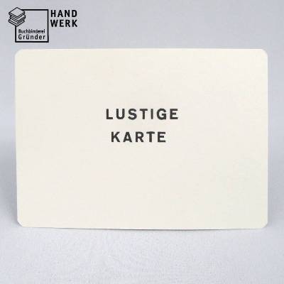 Postkarte, Lustige Karte, schwarz weiß, geprägt, handgefertigt