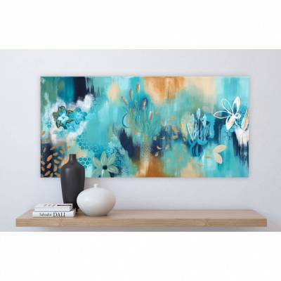 "Im blauen Gewand" 50 x 100 cm Acrylbild 
