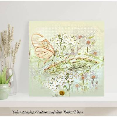 Schmetterling, Flügeltiere Wandbild auf Holz Leinwandbild Print Wanddeko Landhausstil Vintage Style Shabby Chic kaufen