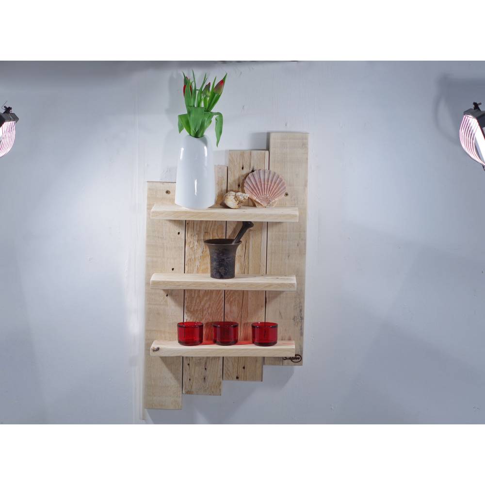 Wandregal aus Palette, Wohndeko, Wandschmuck, Palettenmöbel, einzigartig, Holz, Wohndeko, Holzregal, Palettenholz Regal, Bild 1
