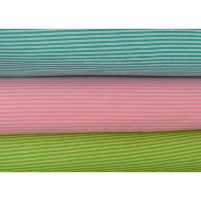 Jersey mit Streifen Ringel 50 x 150 cm Nähen Stoff Kombistoff gestreift 3 Farben Pastelltöne