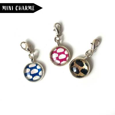 Wolken Muster Mini Charme Anhänger