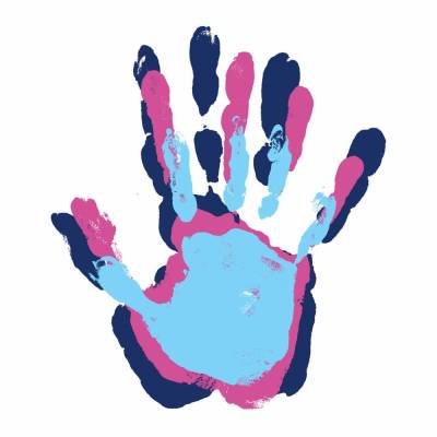 Family Handprint - Fineart Druck DIN A4 (personalisierbar mit bis zu 4 Handabdrücken)