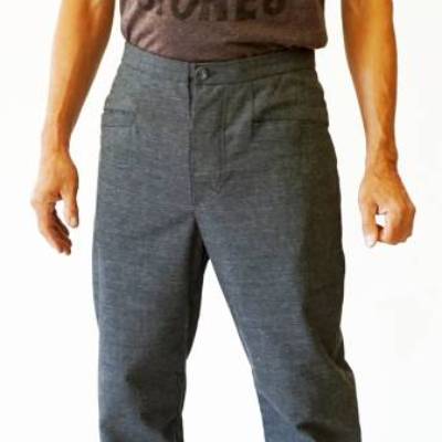 MÄNNER HOSE mit schrägen Taschen, klassischer Knopfverschluss