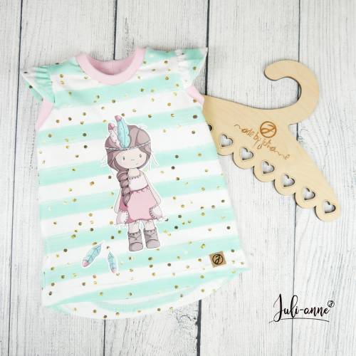 Shirt "Girls Top" Sommershirt mit Flügelärmel Boho Mädchen