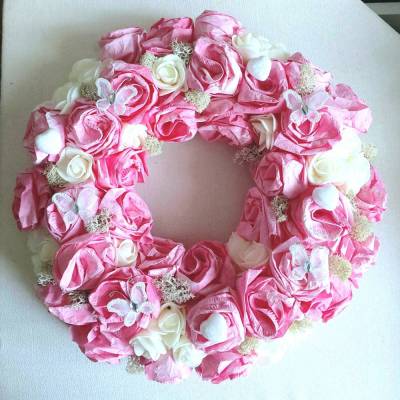 Dekokranz Türkranz Wandkranz Tischkranz Rosenkranz 30 cm